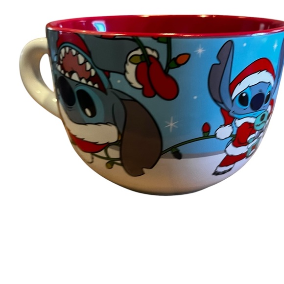 Disney Stitch Mug Xtra Large Ceramic Christmas Lights “Holiday Mischief” - Picture 4 of 5